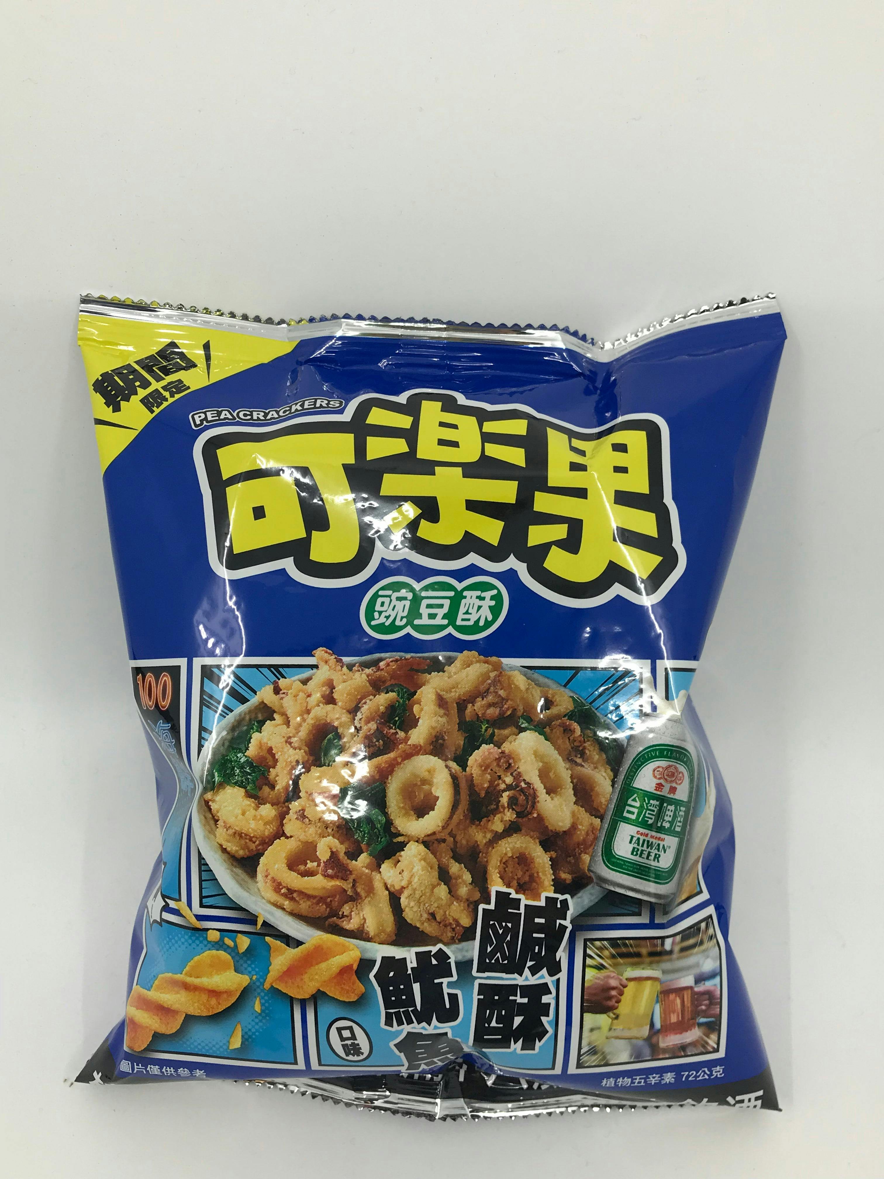 LH Koloko 可乐果 Pea Cracker Fried Squid Flavor 豌豆酥 盐酥鱿鱼味 2.5oz Limited 限定款【尝味期Exp. 3/25/24】