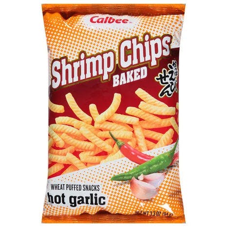 卡乐比 CALBEE Shrimp Chips Hot Garlic 辣蒜味 虾条 3.3oz