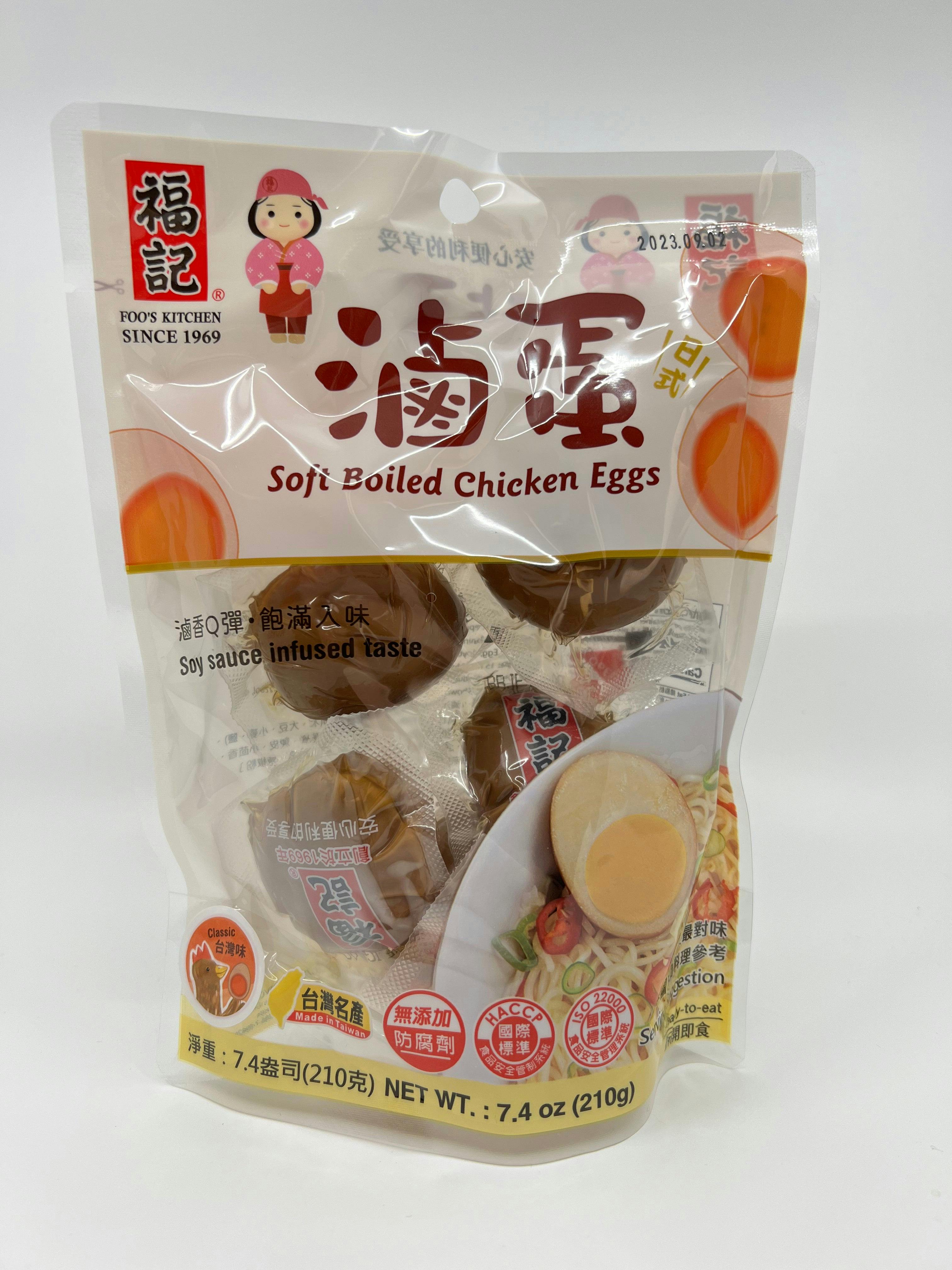 台湾 福记 日式 卤蛋 Soft Boiled Chicken Eggs 六颗装