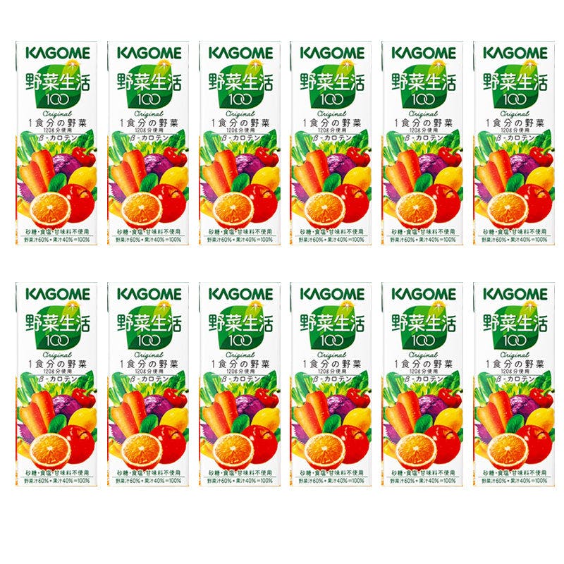 日本进口 kagome Original 野菜生活蔬果汁 健康低卡 20种蔬菜3种水果 整箱12瓶